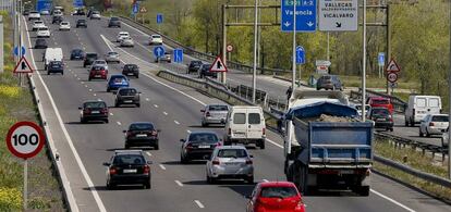 Imagen t&iacute;pica de una carretera espa&ntilde;ola en per&iacute;odo vacacional.