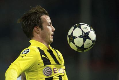 Göetze durante el partido contra el Shekhtar Donetsk.