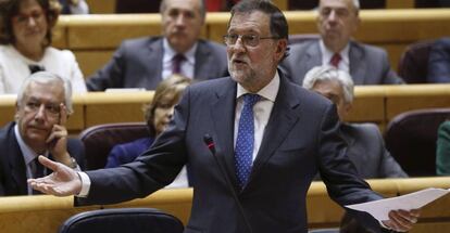 Mariano Rajoy durante la primera sesión de control al Gobierno de esta legislatura.