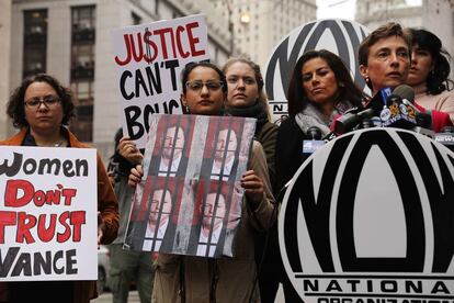 Una protesta en Nueva York contra el acoso sexual a ra&iacute;z del caso Weinstein.