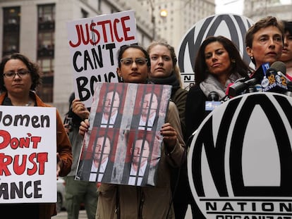 Una protesta en Nueva York contra el acoso sexual a ra&iacute;z del caso Weinstein.