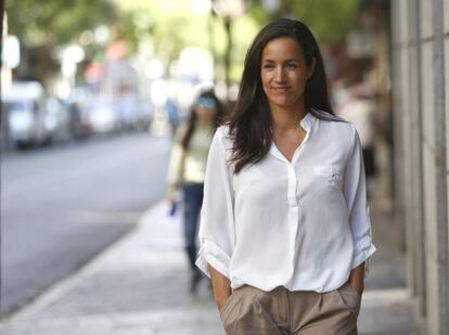 Villac&iacute;s, el lunes en la calle de Tribunal, cerca de la sede de Ciudadanos.