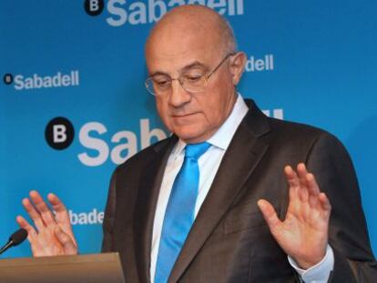 El president de Banco Sabadell, Josep Oliu, en una imatge d'arxiu.