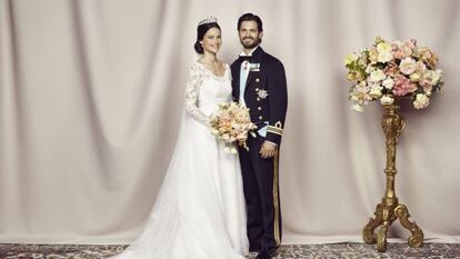 Fotograf&iacute;a oficial de la boda de Carlos Felipe de Suecia y Sofia Hellqvist, celebrada el pasado s&aacute;bado en Estocolmo.