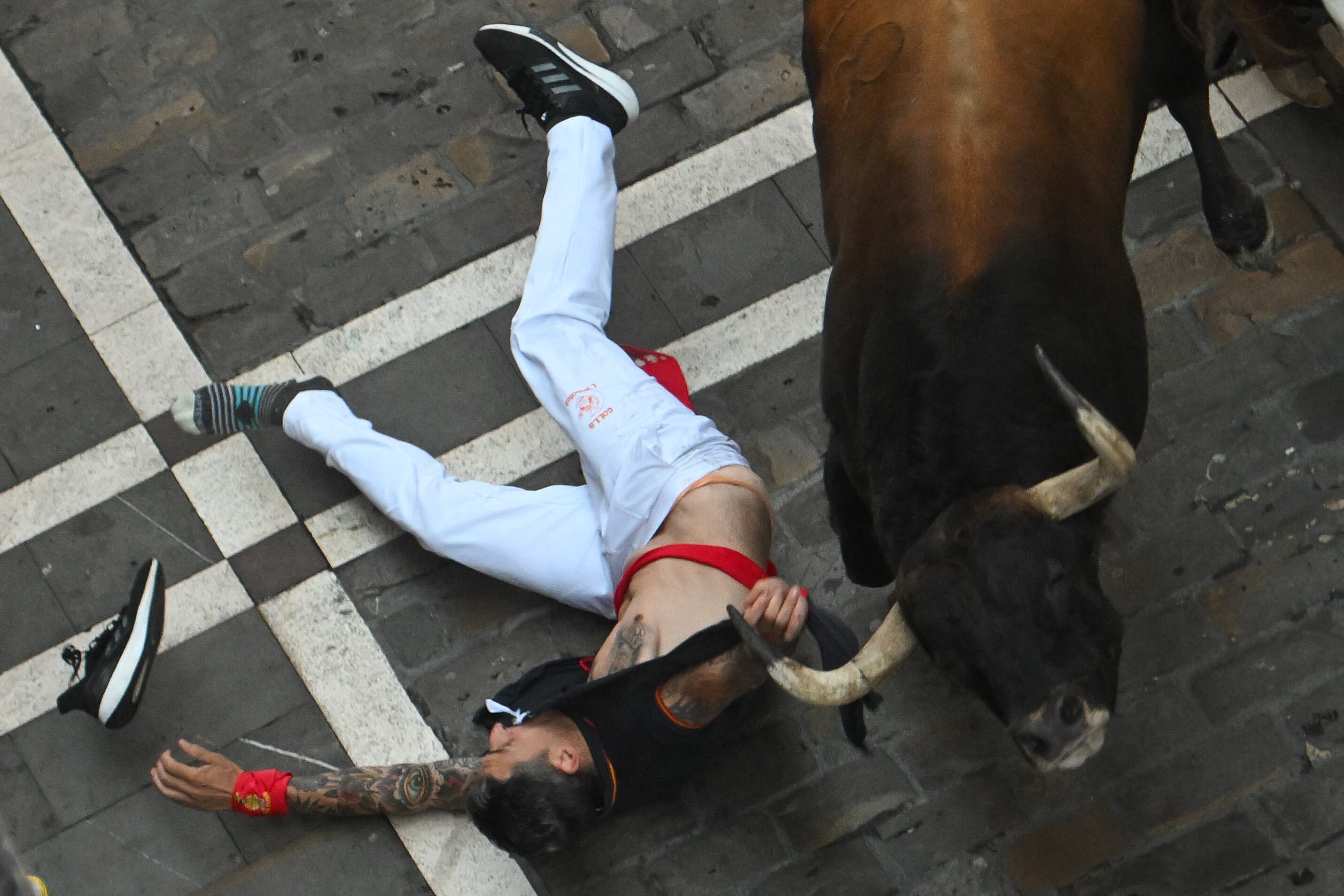 Tercer encierro de San Fermín 2025, en imágenes