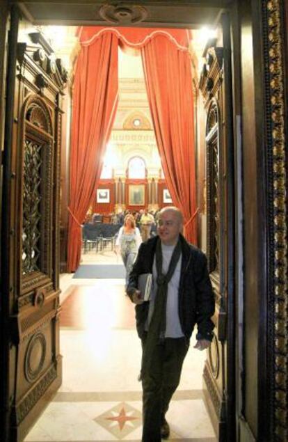 Elorza, en el Ayuntamiento de San Sebastián.