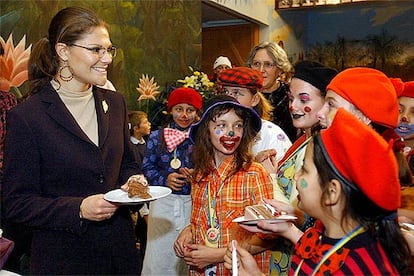 La princesa Victoria asiste hoy a una gala infantil en el Teatro Colibri de Budapest durante su viaje a Hungría.