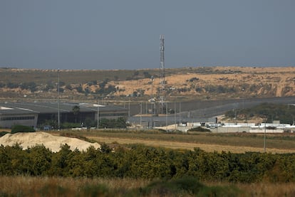 Vista general del paso fronterizo de Erez.