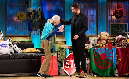 Jane Goodall, en 'La revuelta' con David Broncano, este miércoles.