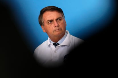 O presidente Jair Bolsonaro no último dia 12, no Palácio do Planalto.