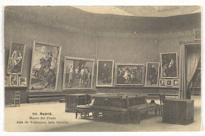 Vista de la sala de Velázquez, hacia 1904-1905.