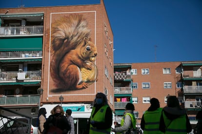 El mural de JM Brea, en Fuenlabrada. 