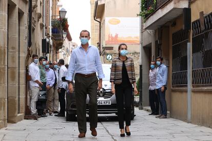 Los reyes Felipe y Letizia, en su visita a La Rioja el 10 de julio.