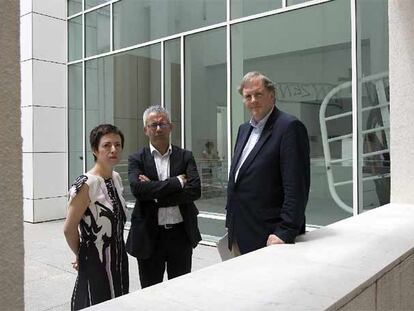 El equipo directivo del Macba: Chus Martínez, Bartomeu Marí y Friedrich Meschede.