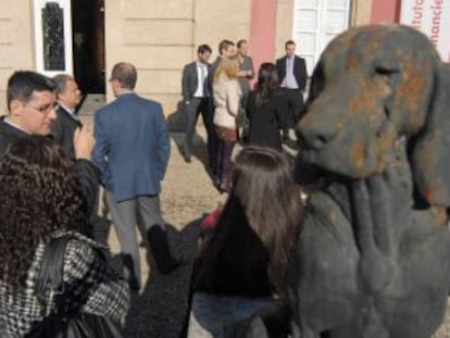 Asistentes al seminario sobre derivados organizado por el Instituto de Formaci&oacute;n Financiera en su finca Las Cadenas de Oleiros.