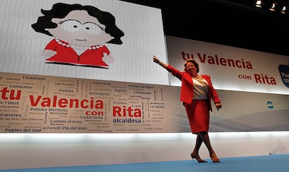 Rita Barberá en la presentación de su candidatura como alcaldesa de Valencia, en 2011.