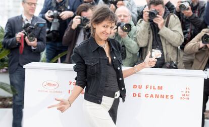 La directora Mati Diop, en la presentación de su película en Cannes.