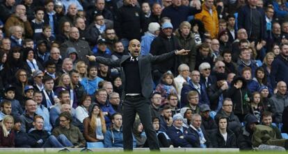 Guardiola, no empate contra o Southampton (1-1).