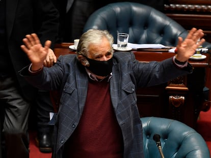 O ex-presidente do Uruguai José Mujica se despede nesta terça-feira do Senado.