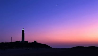 Atardecer en el faro de Trafalgar. 