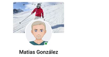 El perfil de Matías González, en Facebook.
