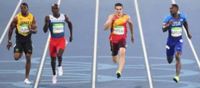 Hortelano, en las semifinales de 200m en Río 2016.