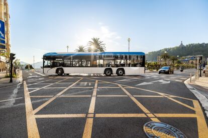 Autobús de Solaris impulsado por baterías.