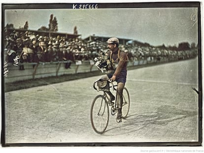 Louis Trousselier, durante el Tour de 1905.