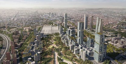 Recreación de la zona norte de Madrid una vez que concluya la Operación Madrid Nuevo Norte.