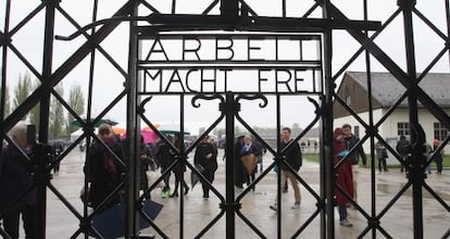 Campo de concentración de Dachau, este domingo.