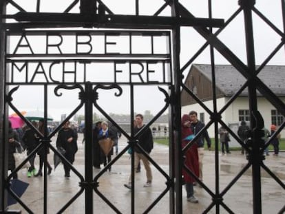 Campo de concentração de Dachau, neste domingo.