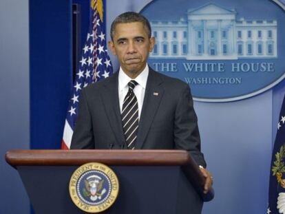 El presidente estadounidense, Barack Obama, hoy en la Casa Blanca.