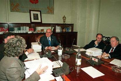 Francisco José Hernando preside una reunión del Consejo General del Poder Judicial.