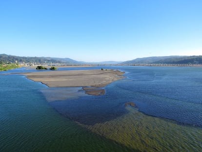 Rio BioBio con el puente Chacabuco.