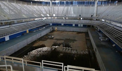 The pool at the Olympic Aquatics Stadium in Rio.