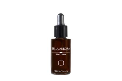 El nuevo bio10 forte sérum despigmentante intensivo antimanchas de Bella Aurora reduce las manchas de origen solar, las de origen hormonal, lentigos seniles y marcas post-inflamatorias.