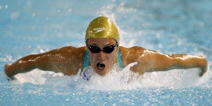 Mireia Belmonte durante la final de 200 mariposa.