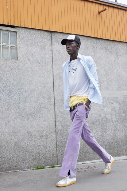 Un 'look' de 'Enfant Terrible', la colección presentada por Alled-Martinez durante la semana de la moda de hombre de París.