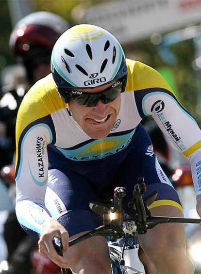 Levi Leipheimer durante la contrarreloj.