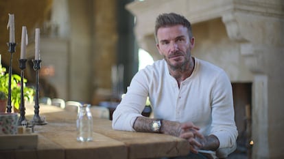 David Beckham en una imatge del documental sobre ell de Netflix.
