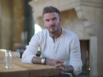 David Beckham en una imatge del documental sobre ell de Netflix.