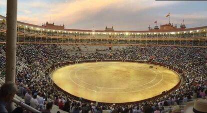 Interior de la plaza de toros de Las Ventas.