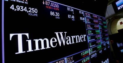 Precio de las acciones de Time Warner hace unos días en la Bolsa de Nueva York.