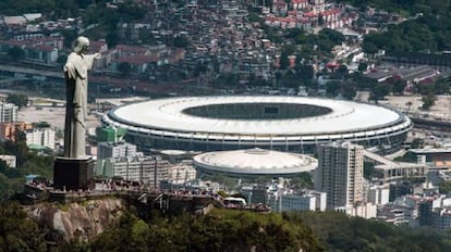 Vista aérea do Maracanã.