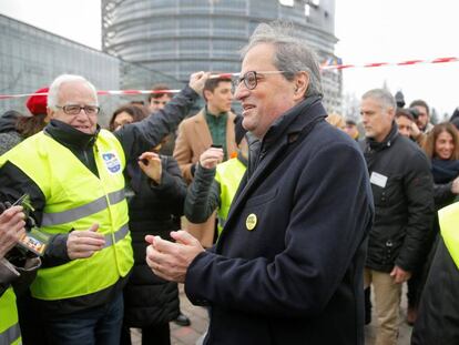 Quim Torra el lunes en Estrasbrugo. 