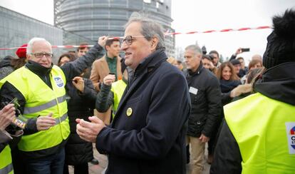 Quim Torra el lunes en Estrasbrugo. 