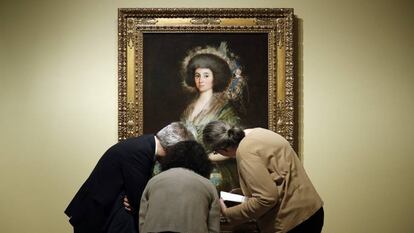 Obra de Goya en la exposicion "Obras maestras de Budapest. Del Renacimiento a las Vanguardias", en el Museo Thyssen.