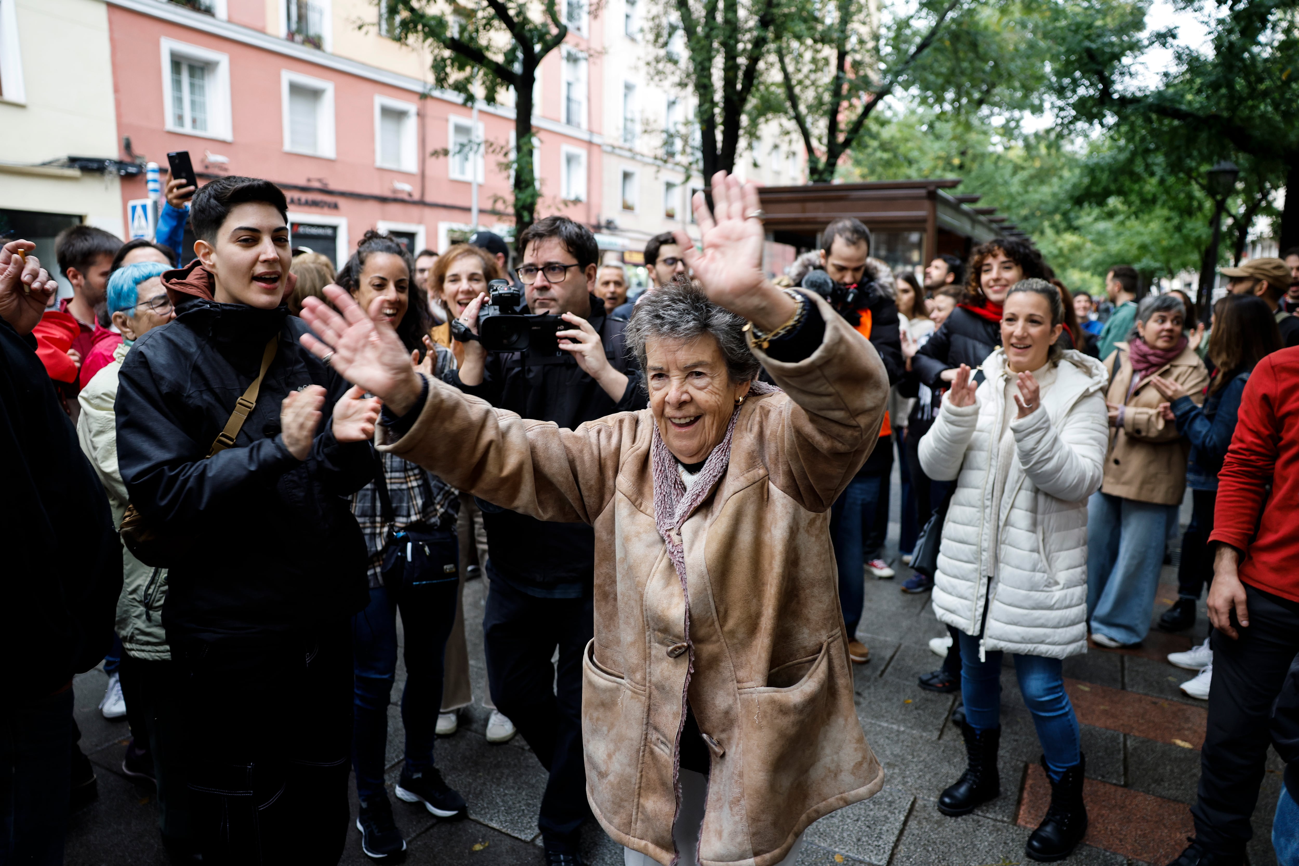 Maricarmen, el día de la paralización del deshaucio.