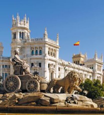 La fuente de Cibeles, en Madrid.