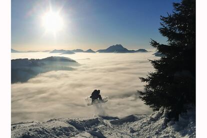 El atleta sueco, Simon Olsson en Morzine, Francia. La imagen del fotógrafo Pierre Wikberg entra dentro de la categoría 'Móvil'. La foto se realizó con un iPhone 5s.